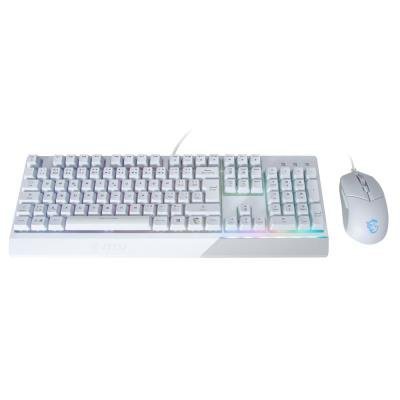 MSI gaming keyboard and mouse Vigor GK30 COMBO WHITE/ wired/ RGB backlight/ USB/ CZ layout