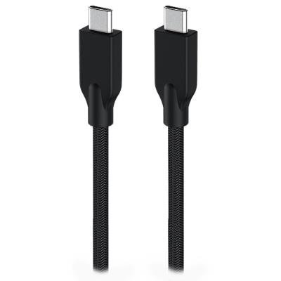 GENIUS charging cable ACC-C2CC-3A, 100cm, USB-C to USB-C, 3A, PD60W, braided nylon, black