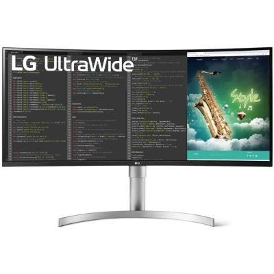 LG VA monitor 35WN75CN UW- QHD / prohnutý / 35" / 3440x1440 / 300cd/m2 / 5ms GtG / 2x HDMI / DP / USB-C / repro/ bílý