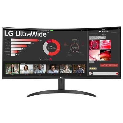 LG monitor 34WR50QC-B VA 34" QHD zakřivený / 3440x1440 /21:9/ 240 cd/m2/ 5ms (GtG)/ HDMI /DP/on screen control /HDR 10