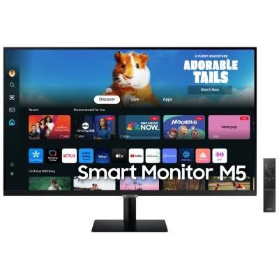 Samsung Smart Monitor M5 27" / M50D / FullHD 1920x1080 / 16:9 / VA / 4ms / 60Hz / HDMI/DP/USB/WiFi/BT/VESA/Repro