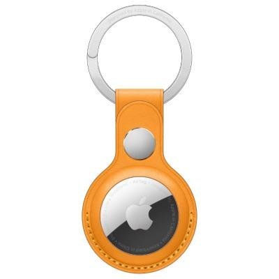 Apple AirTag Leather Key Ring měsíčkově oranžová