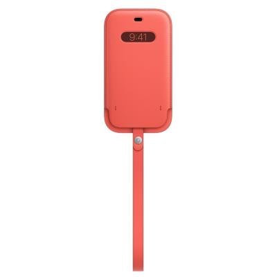 Apple kožené pouzdro MagSafe pro iPhone 12 citrusově růžové