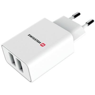 Napájecí adaptér SWISSTEN 2x USB-A + Lightning Mfi