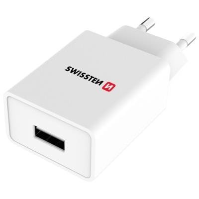 Swissten Síťový Adaptér Smart Ic 1X Usb 1A Power + Datový Kabel Usb / Type C 1,2 M Bílý