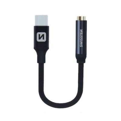 Redukce SWISSTEN USB-C na 3,5mm jack černý