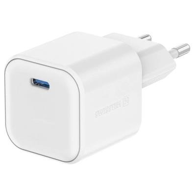 SWISSTEN GaN 1× USB-C PD 20W bílý