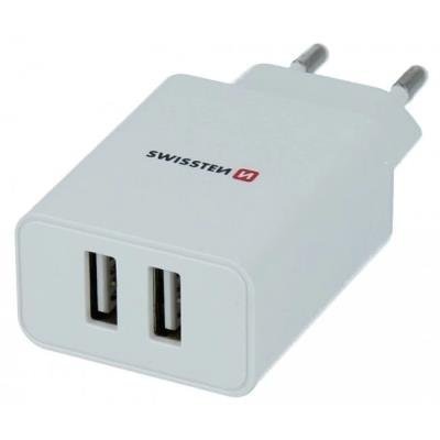 SWISSTEN 2× USB 10W bílý BOX