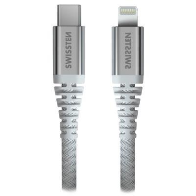 SWISSTEN KEVLAR USB-C na Lightning 1,5m bílý