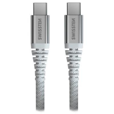 SWISSTEN KEVLAR USB-C na USB-C 1,5m bílý