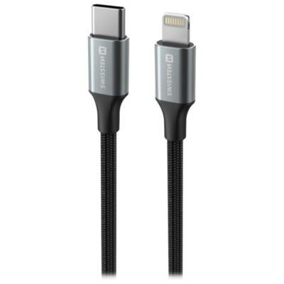 SWISSTEN TEXTILE II USB-C na Lightning 1,5m černý