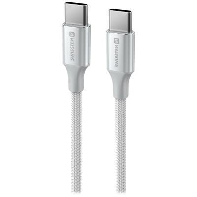 SWISSTEN TEXTILE II USB-C na USB-C 1,5m bílý