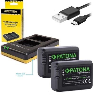 PATONA nabíječka pro 2 baterie Sony NP-FW50