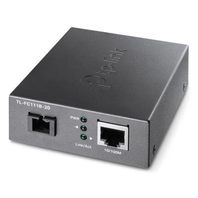 TP-Link TL-FC111B-20 1x 10/100 Mbps RJ45/ 1x 100Mbps SC WDM Media Single-Mode Fiber/Eth Media Converter