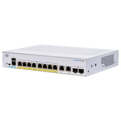 Cisco CBS250-8P-E-2G-EU 8-port GE Smart Switch, 8x GbE RJ-45, 2x 1G Combo, PoE+ 60W, Ext PS
