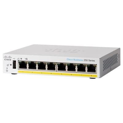 Cisco CBS250-8PP-D-EU Smart 8-port GE, Partial PoE, Desktop, Ext PSU
