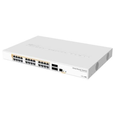 MikroTik Cloud Router Switch CRS328-24P-4S+RM, 800MHz CPU, 512MB, 24x GLAN, 4x SFP+, RouterOS/SwOS, L5, PSU, 1U Rackmount