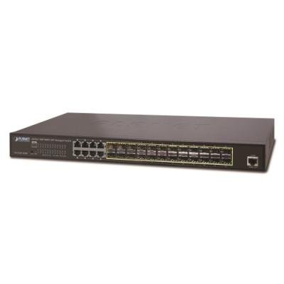 PLANET GS-5220-16S8C L2/L3 switch 24x SFP(DDM) 100/1000Base-X, 8x 1000Base-T, Web/SNMP, IGMP, QoS, IPv6