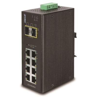 IP30 Industrial 8* 1000TP + 2* 100/1000F SFP Full Managed Ethernet Switch (-40 to 75 degree C)