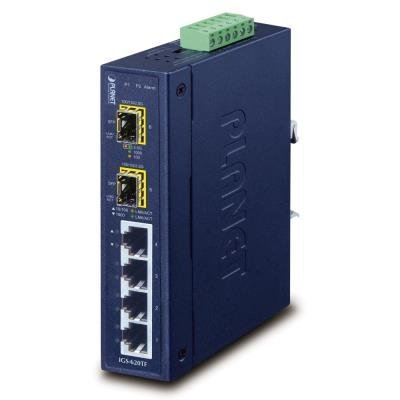 PLANET IGS-620TF Industrial Switch 4x 10/100/1000Base-T, 2x 100/1G/2.5GBase-X SFP, -40~+75°C