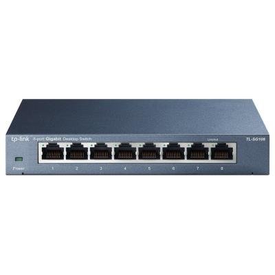 TP-Link TL-SG108/ switch 8x 10/100/1000Mbps/ metal/ GREEN