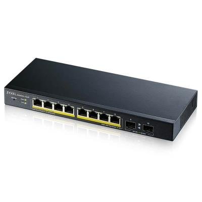 Zyxel GS1900-10HP v2 10-port Desktop Gigabit Web Smart switch: 8x Gigabit metal + 2x SFP, IPv6, 802.3az (Green), PoE