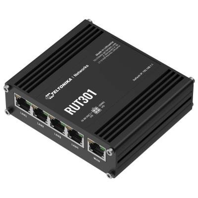 Teltonika RUT301 industrial router, 5x Eth 10/100, USB 2.0