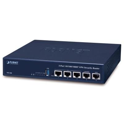 PLANET VR-100 Router/firewall VPN/VLAN/QoS, 2x WAN (SD-WAN), 2x LAN, fanless