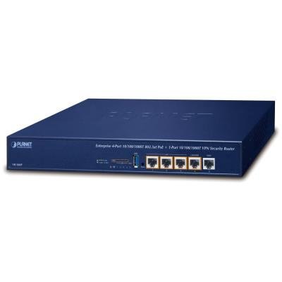 PLANET VR-300P Enterprise router, firewall, VPN, VLAN, QoS, 2x SD-WAN, 3x LAN, 4x PoE 120W