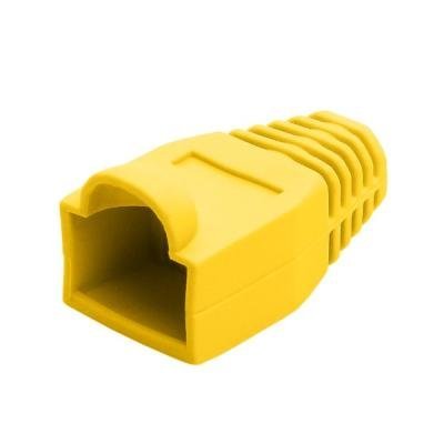 RJ45 connector plug cover yellow (bubble)