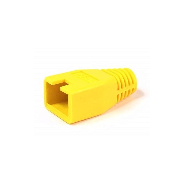 RJ45 connector plug cover yellow (cutout)