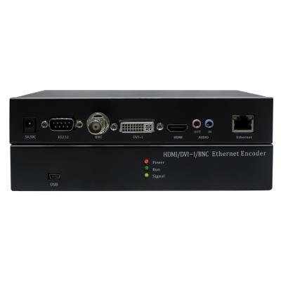IP HD enkoder, realtime, 1x HDMI in, DVI in, VGA in, YPbPr in, CVBS in,audio in, H.264, TS stream