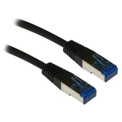Patch kabel Cat 6A SFTP LSFRZH 0,25m - černý