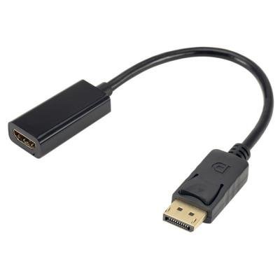 Adaptér DisplayPort (M) na HDMI (F), 15cm, černý