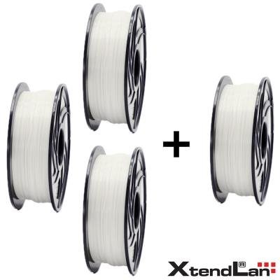 XtendLan filament PLA bílý – AKCE 3+1 ZDARMA