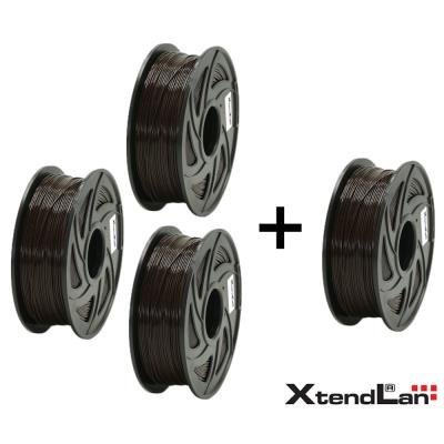 XtendLan filament PLA černý – AKCE 3+1 ZDARMA