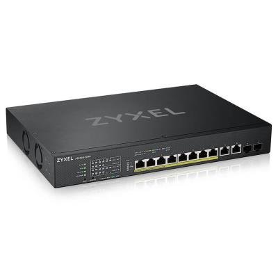 ZyXEL XS1930-12HP, 8-port Multi-Gigabit Smart Managed PoE Switch 375Watt 802.3BT, 2 x 10GbE + 2 x SFP+ Uplink