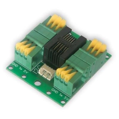 Cable splitter of DS18B20 sensors for LAN controller