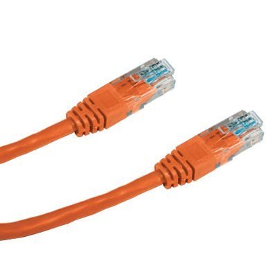 Patch kabel DATACOM UTP cat.5e 0,25m oranžový