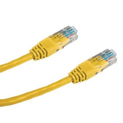 Patch kabel DATACOM UTP cat.5e 0,5 m žlutý