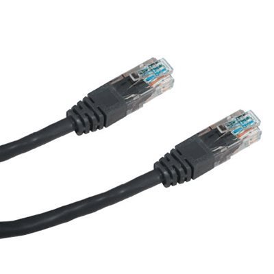 Patch kabel DATACOM UTP cat.5e  1 m černý