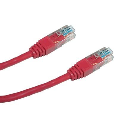 Patch kabel DATACOM UTP cat.6 0,5 m červený
