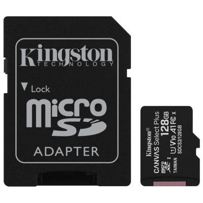 KINGSTON Canvas Select Plus 128GB microSD / UHS-I / CL10 / vč. SD adaptéru