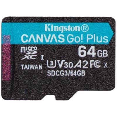 KINGSTON Canvas Go Plus 64GB microSDXC / UHS-I V30 U3 / CL10 / bez adaptéru