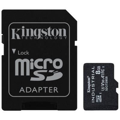 KINGSTON 8GB microSDHC / Industrial Temp / UHS-I / U3 / vč. adaptéru