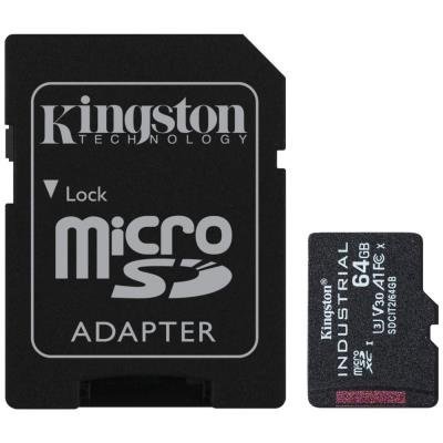 KINGSTON 64GB microSDXC / Industrial Temp / UHS-I / U3 / vč. adaptéru