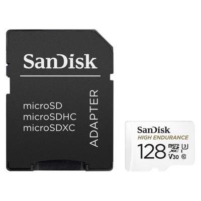 SanDisk High Endurance Video 128GB microSDXC / CL10 / UHS-3 V30 / vč. adaptéru