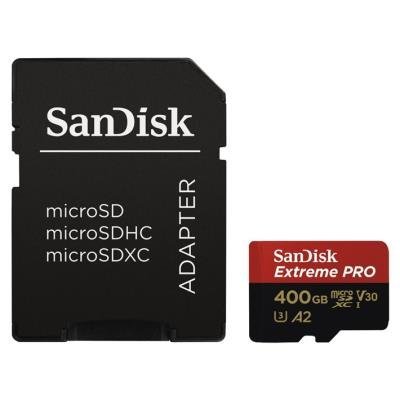 SanDisk Extreme Pro 400GB microSDXC / CL10 / A2 / UHS-I U3 / 170mb/s / vč. adaptéru