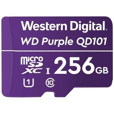 WD PURPLE 256GB MicroSDXC QD101 / WDD256G1P0C / CL10 / U1 / 