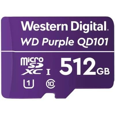 WD PURPLE 512GB MicroSDXC QD101 / WDD512G1P0C / CL10 / U1 / 